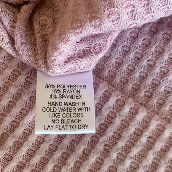 Off the Shoulder Lilac Waffle Knit Top GIBSONLOOK Size XL NWT - Picture 7 of 8